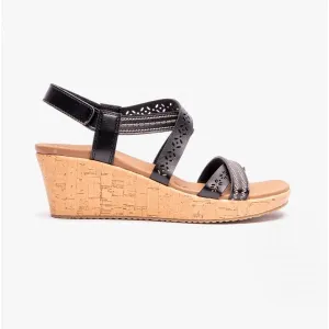 119339 BEVERLEE - DELICATE GLOW Ladies Sandals Black