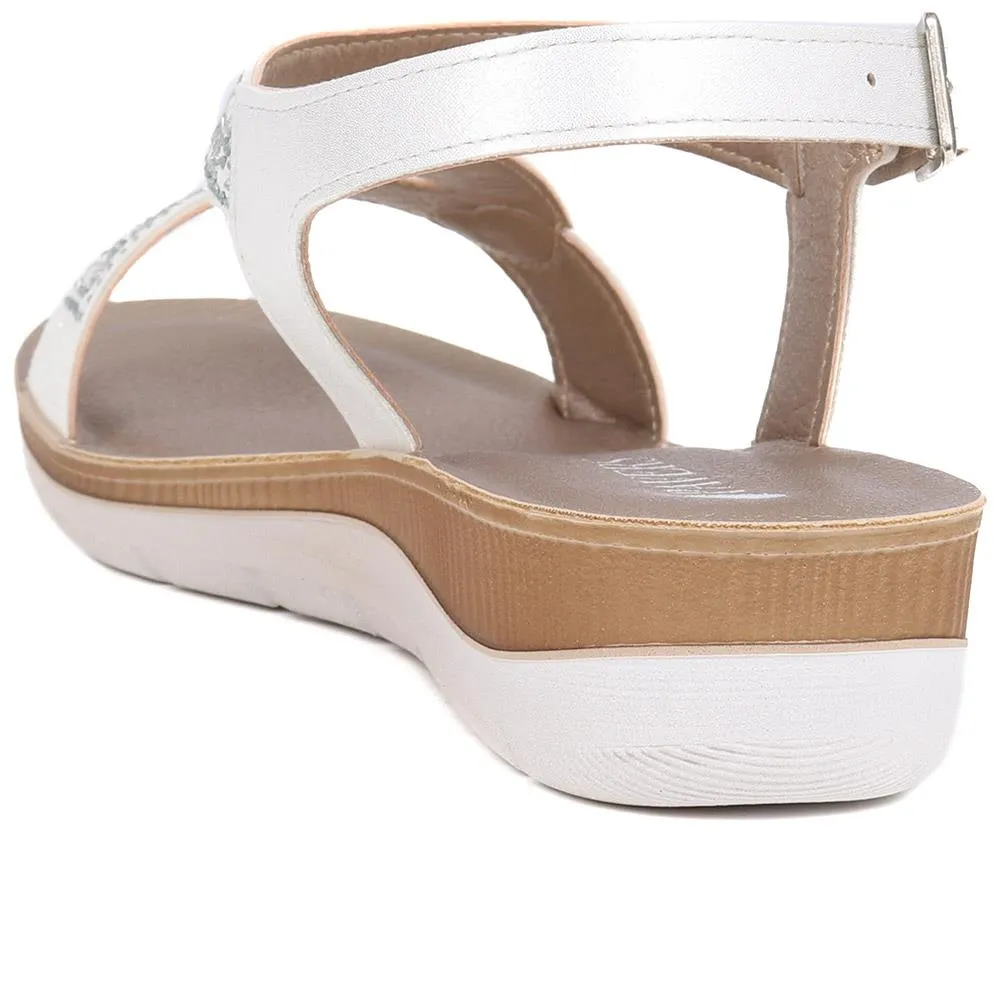 Adjustable Embellished Sandals  - INB39075 / 325 254