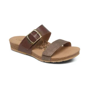 Aetrex Daisy Q Adjustable Brown Sandal SC542 BROWN