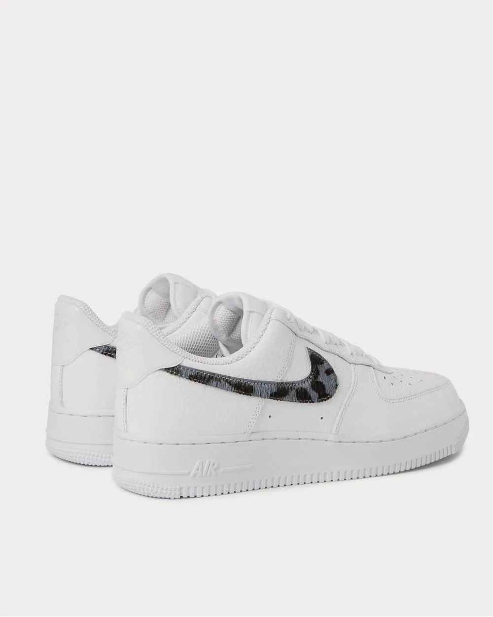 Air Force 1 LV8 Calf Hair and Croc-Effect Full-Grain Leather White Low Top Sneakers