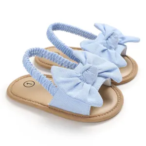 Baby Girl Bow Sandals - Light Blue