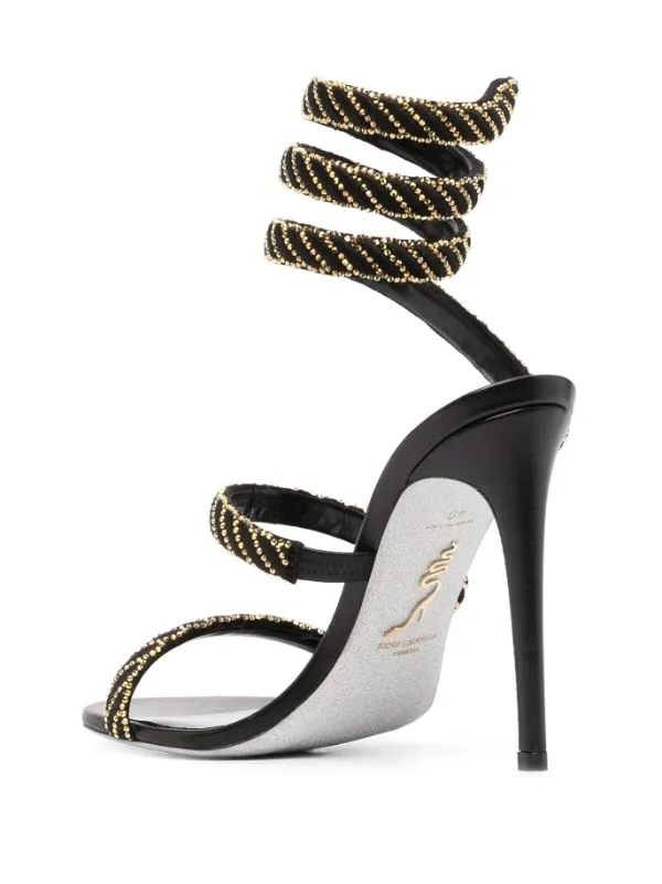 Cleo Braided Embellished Satin Sandals