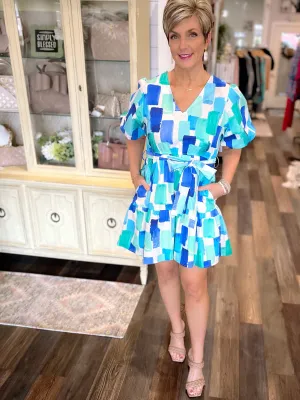 Colors of a New Season Puff Sleeve Dress