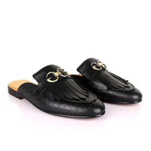 Crown Lashes Black Mole Half Leather Shoe