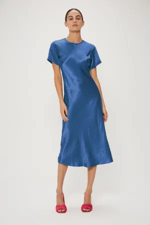 CRUSH BIAS TEE MIDI DRESS | AEGEAN