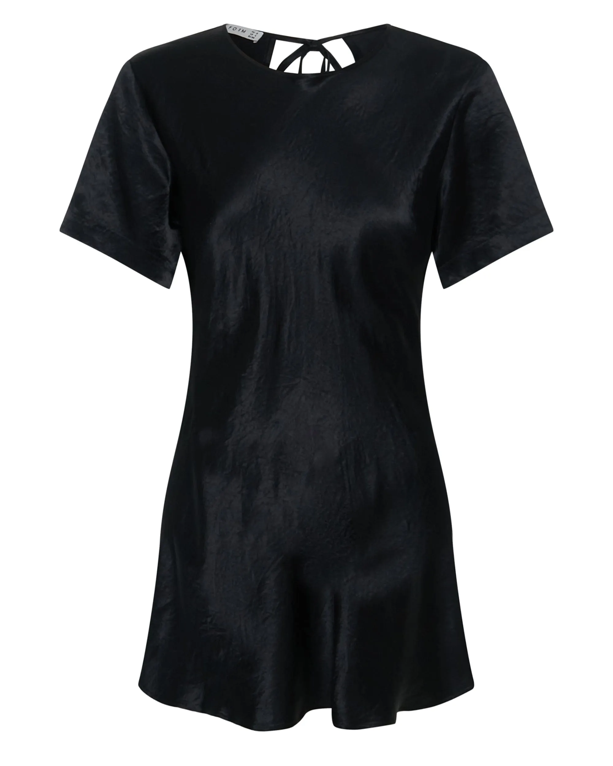 CRUSH BIAS TEE MINI DRESS | BLACK