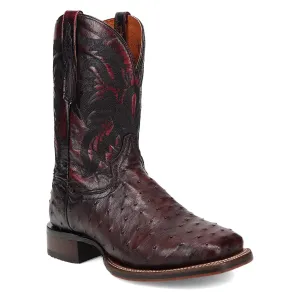 Dan Post Men's 13" Black Cherry Alamosa Full Quill Ostrich Boot