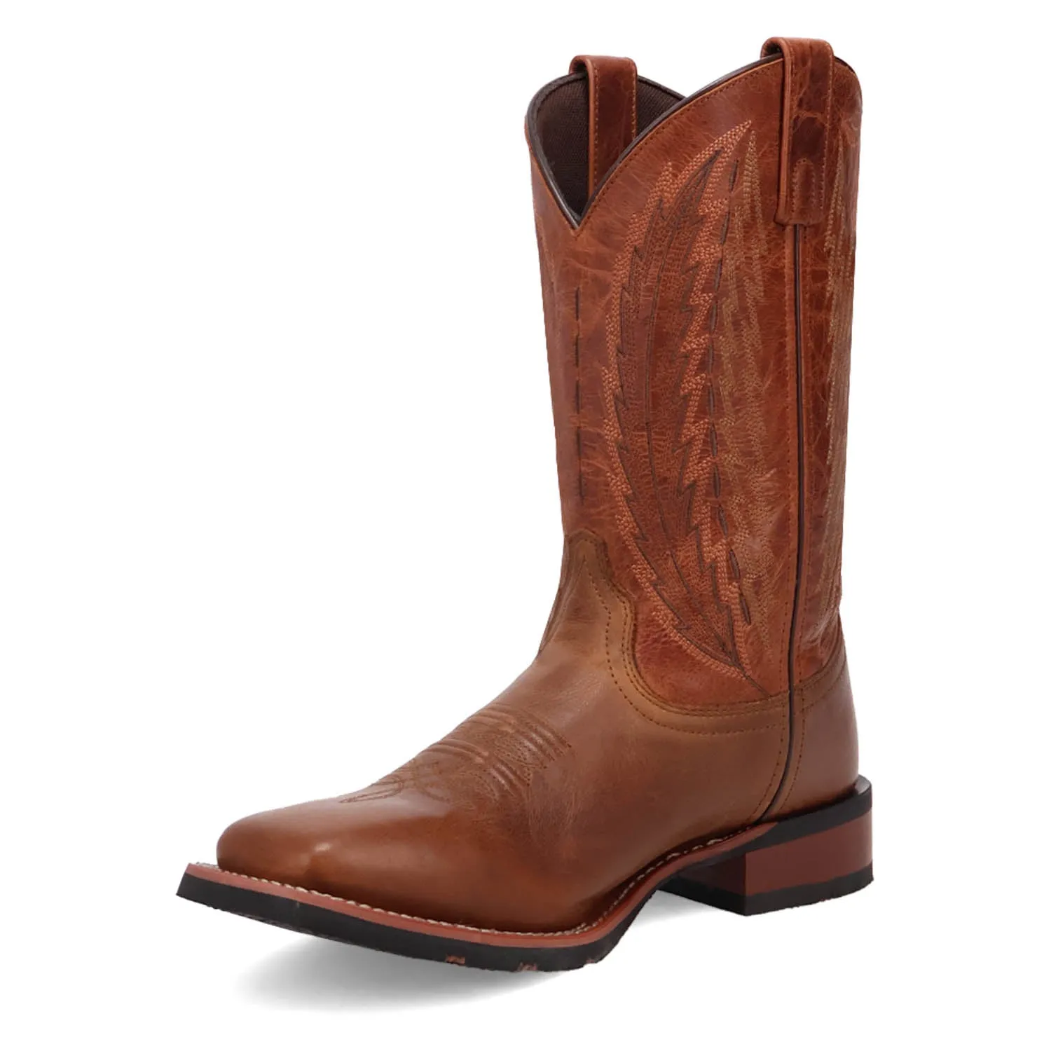 Dan Post Mens Tulane Tan/Dark Brown Leather Work Cowboy Boots