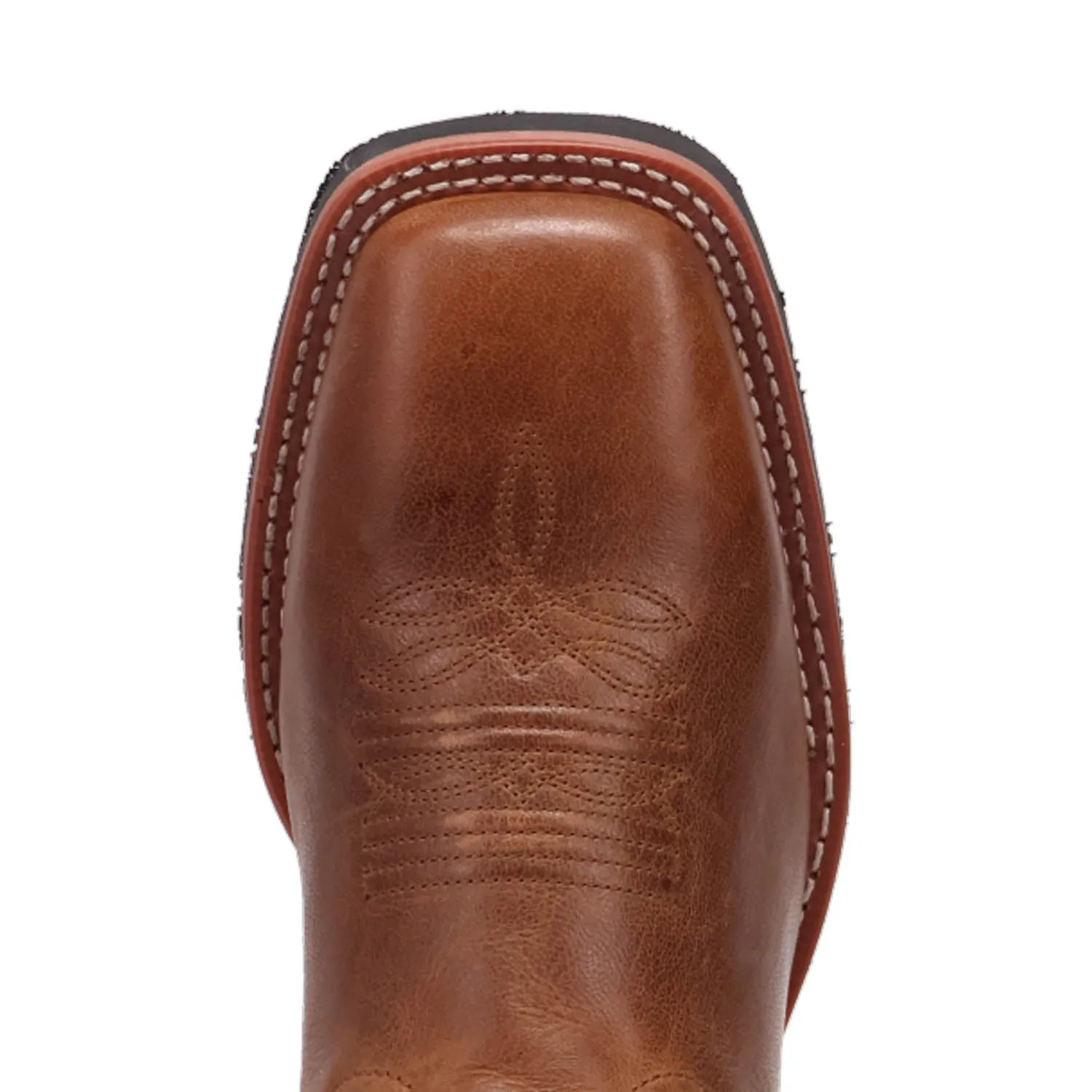 Dan Post Mens Tulane Tan/Dark Brown Leather Work Cowboy Boots