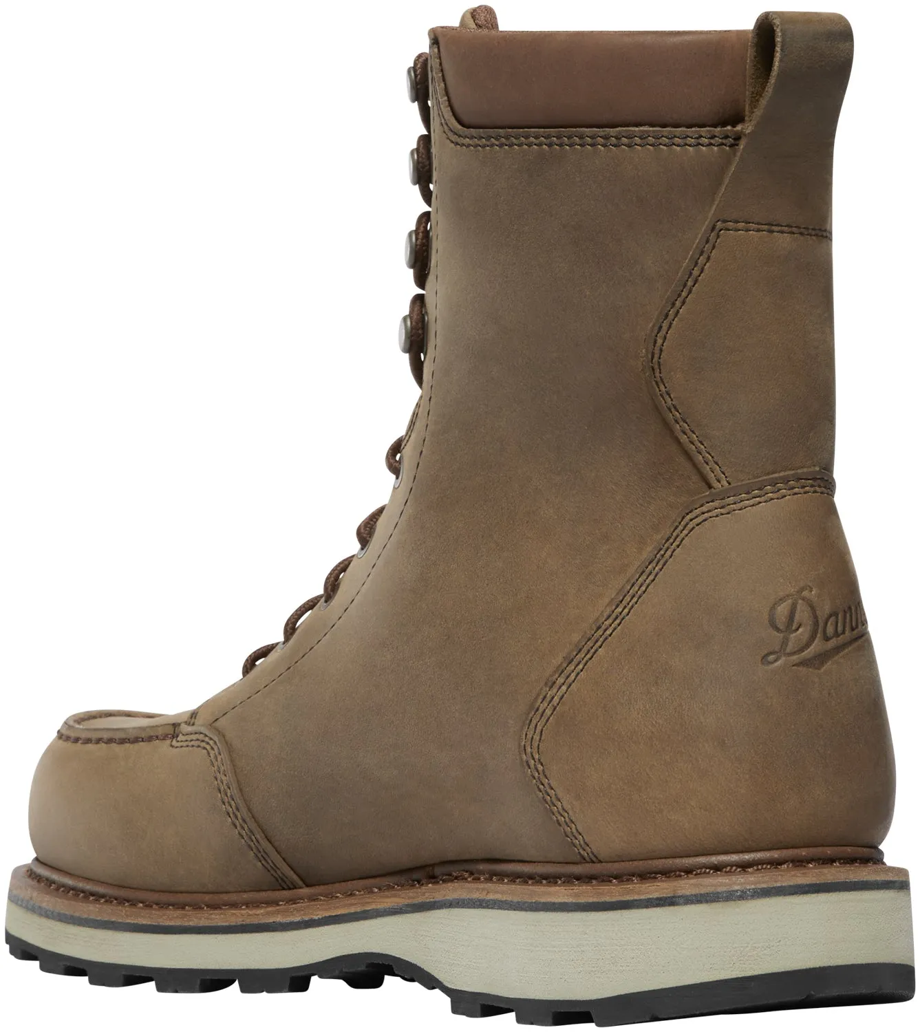 Danner Mens Cedar River Moc Toe Timberwolf Leather Hunting Boots
