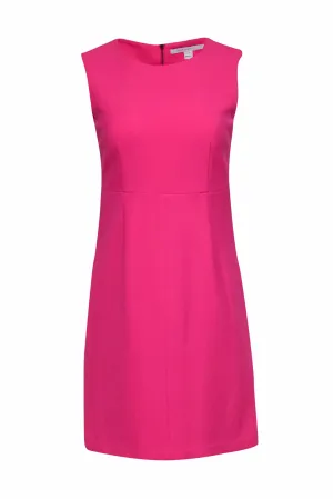 Diane von Furstenberg - Hot Pink Sheath Midi Dress Sz 2