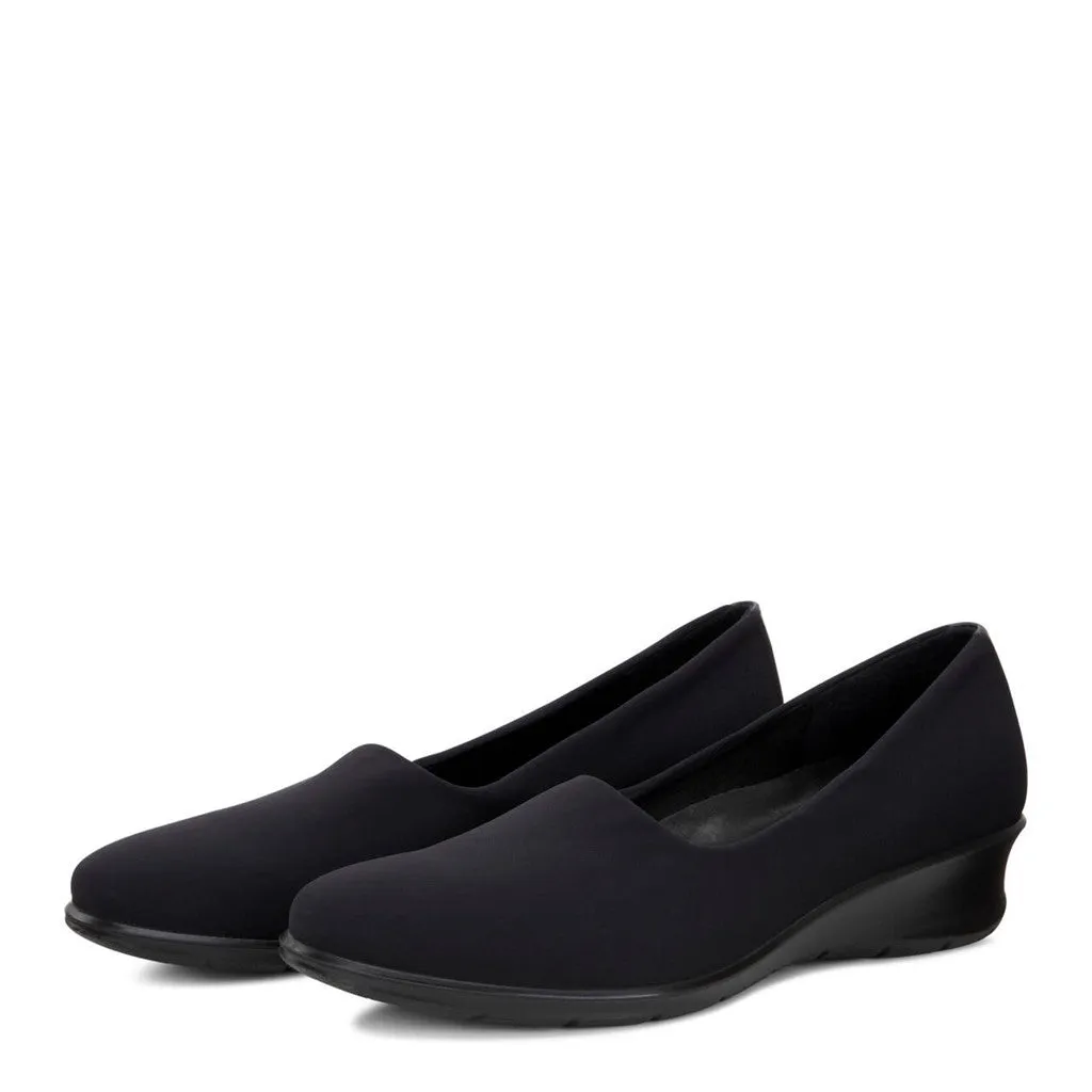 FELICIA BLACK/BLACK TEXTILE/FEATHER