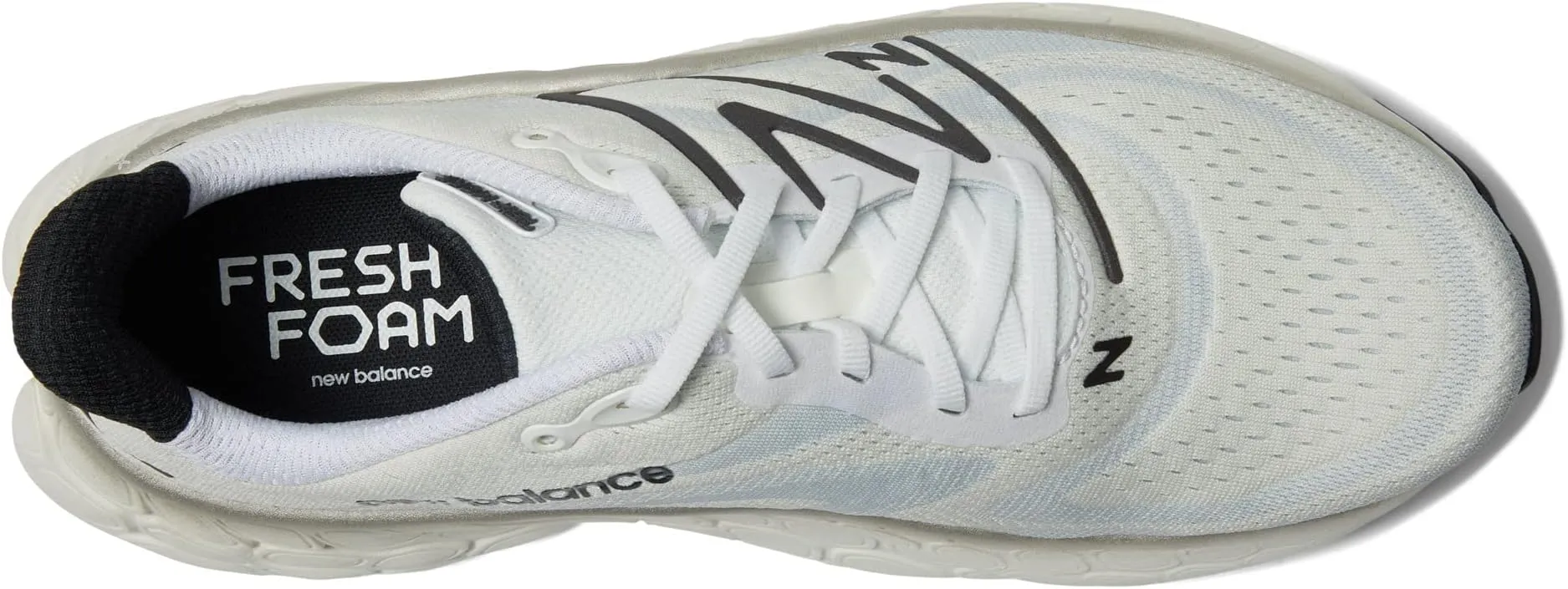 Fresh Foam X More v4 New Balance Sneakers, White/Black Metallic