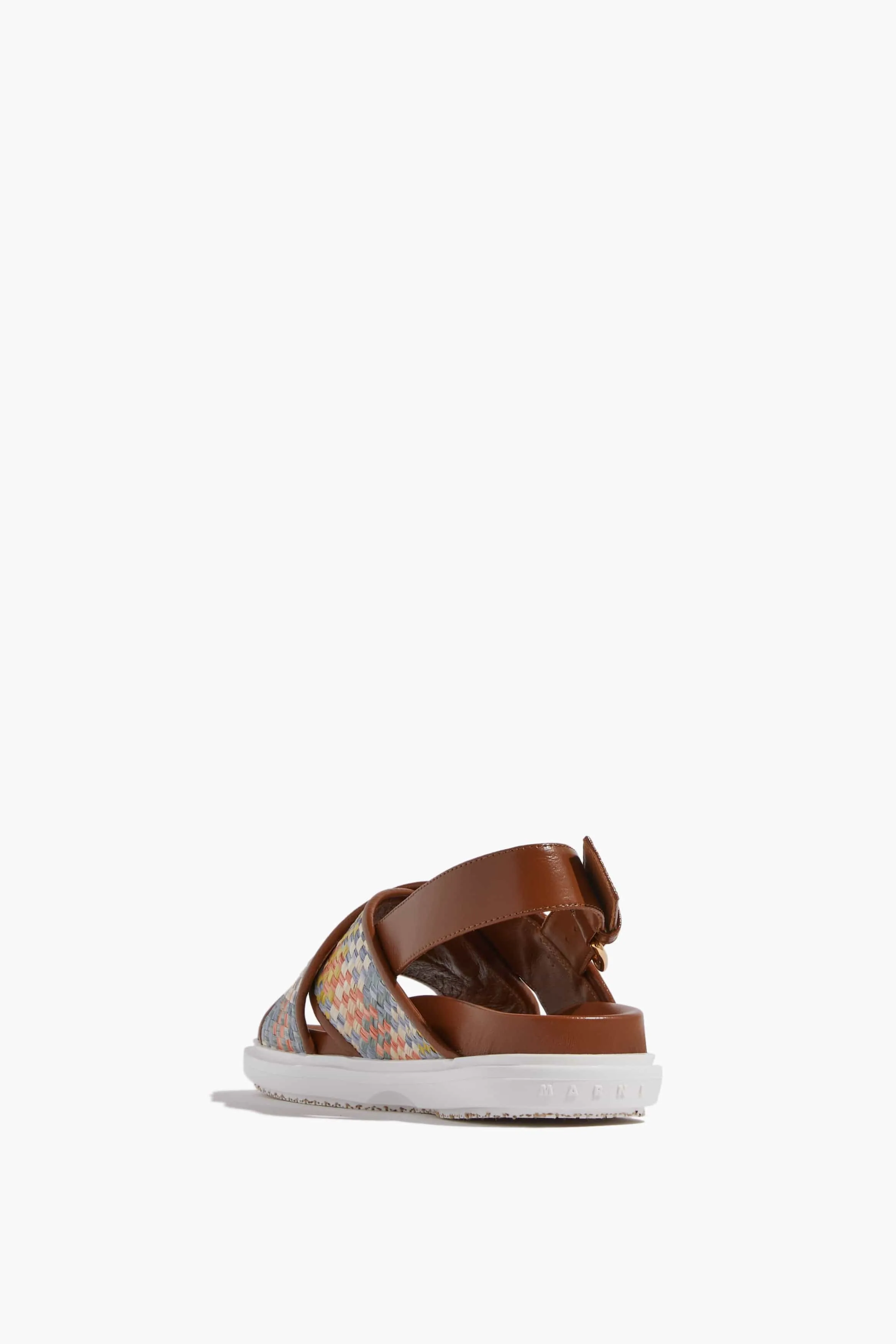 Fussbett Sandal in Caramel Brown/Multicolor