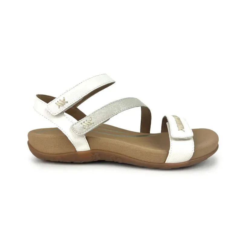 Gabby Adjustable Strap Sandal - White