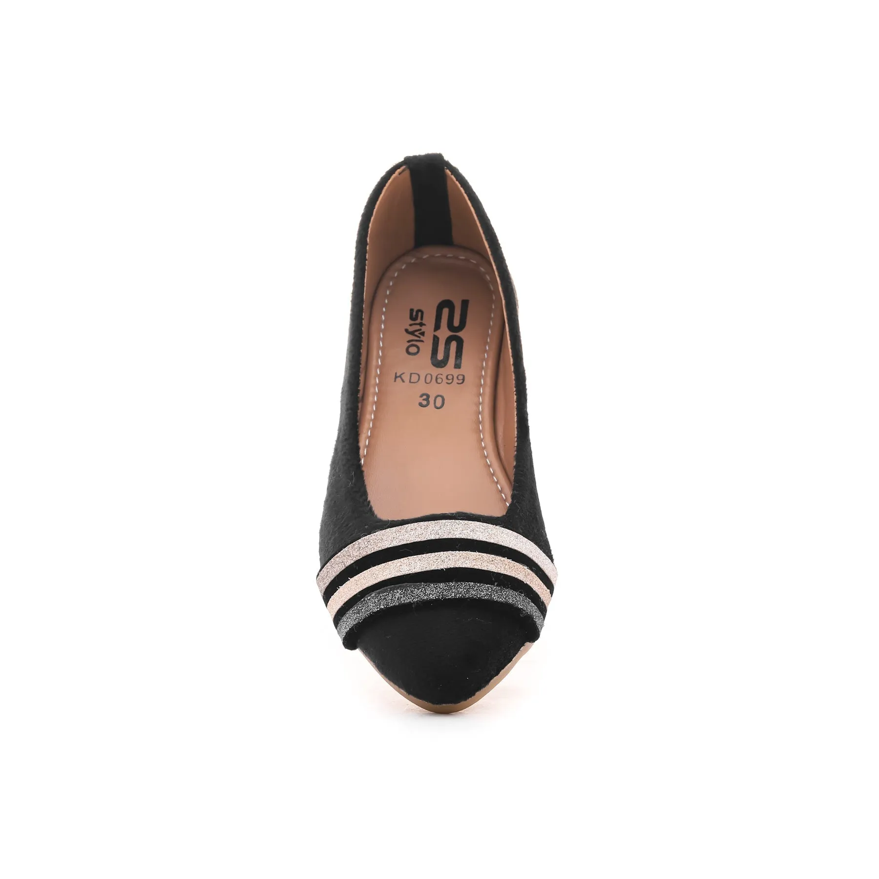 Girls Black Casual Pumps KD0699