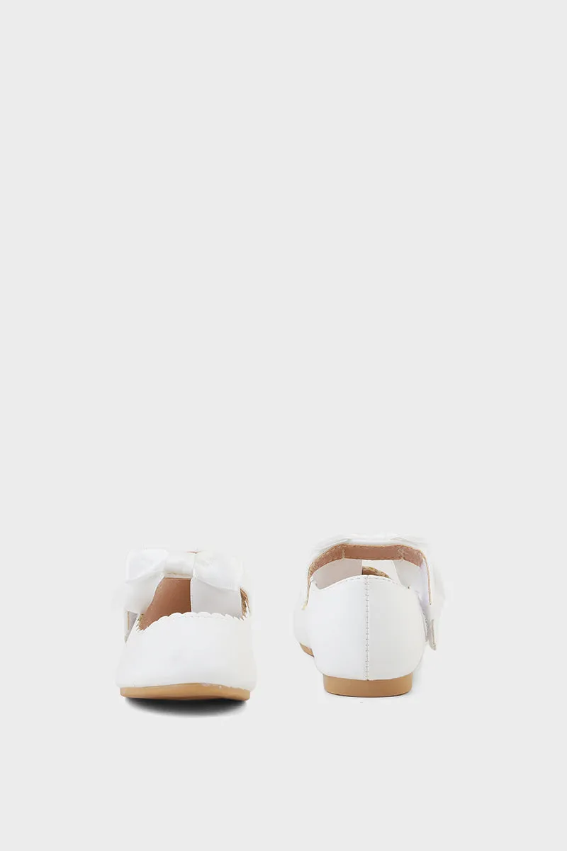 Girls Formal Pumps Q10023-White