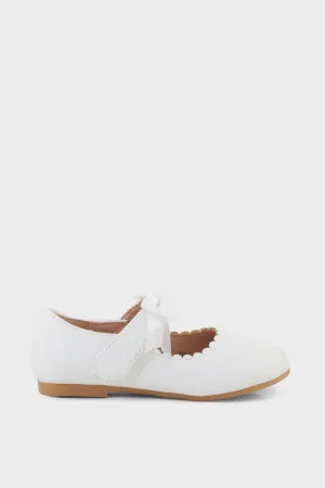 Girls Formal Pumps Q10023-White