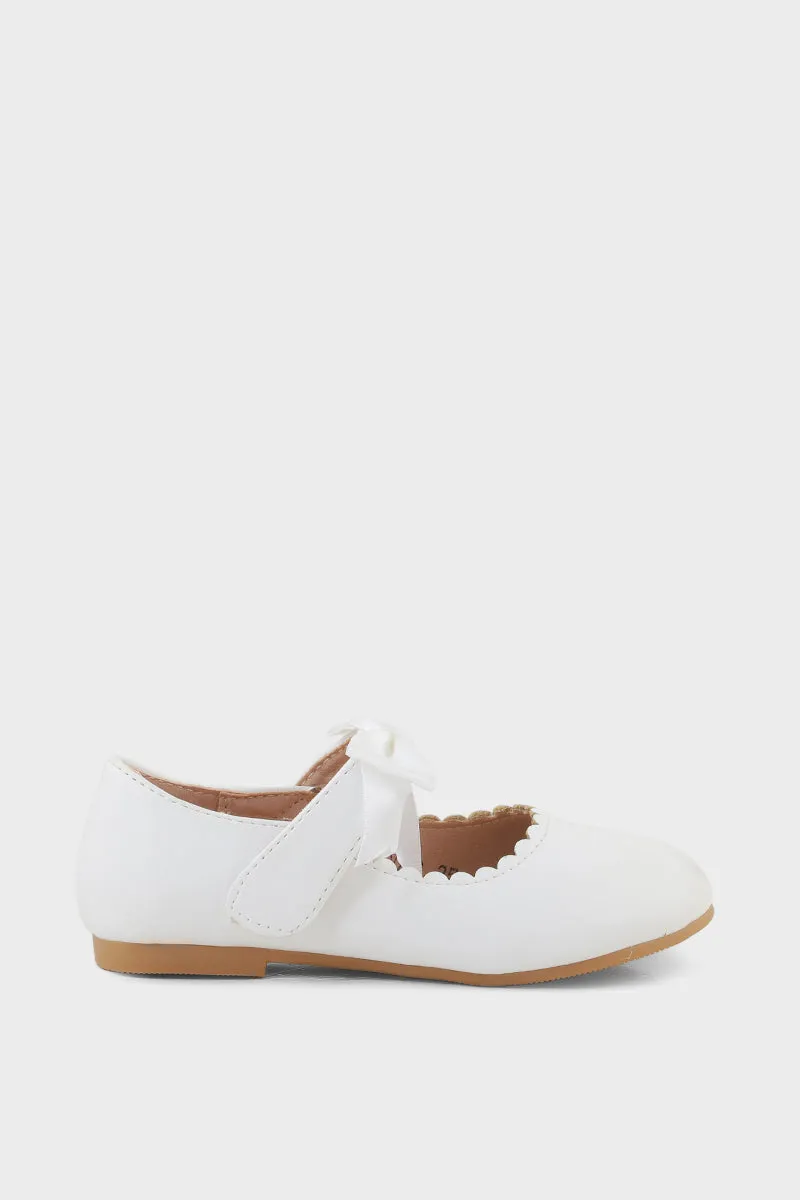 Girls Formal Pumps Q10023-White