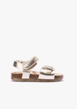 Girl's Platinum Bio Sandals Metallized