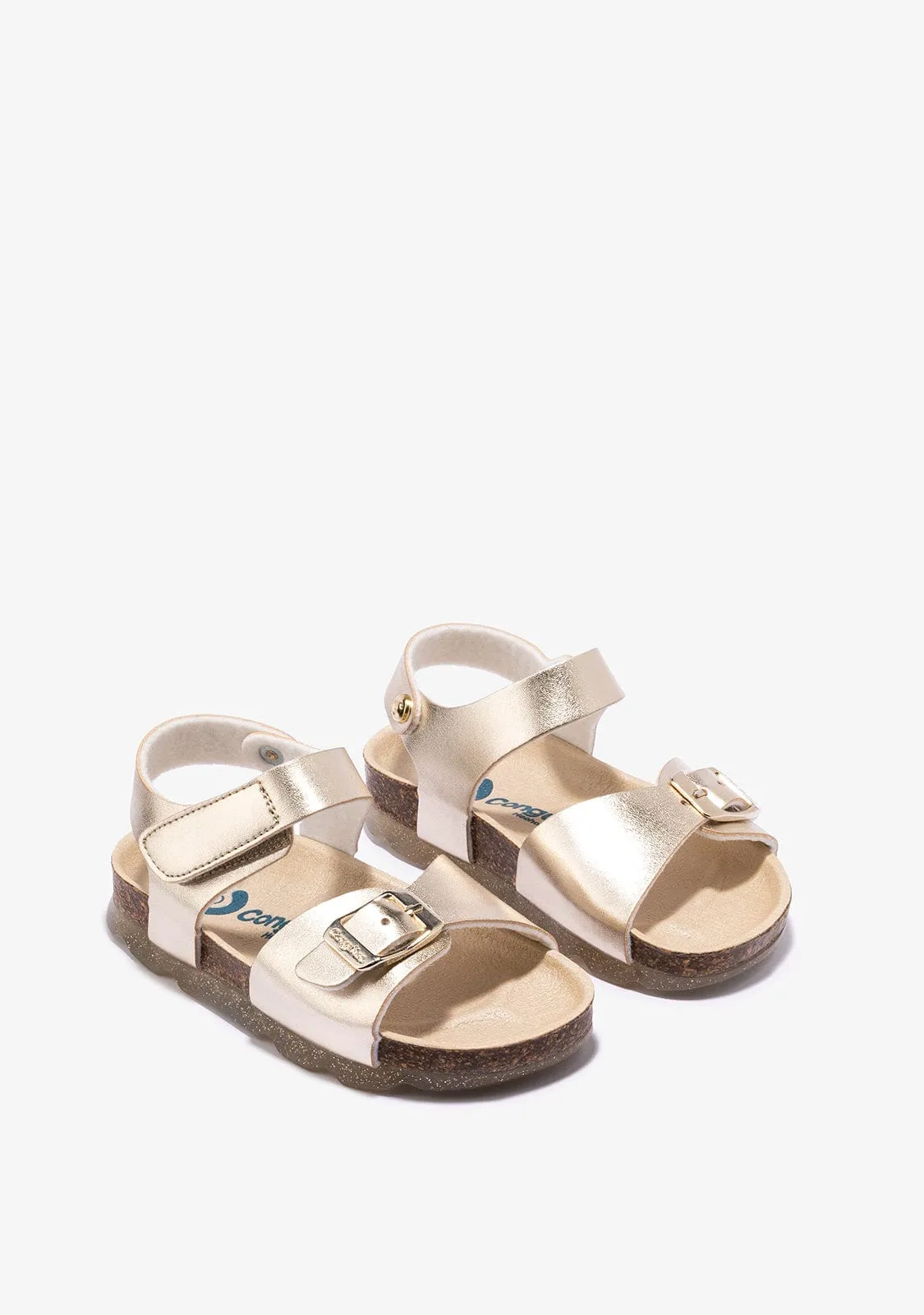 Girl's Platinum Bio Sandals Metallized