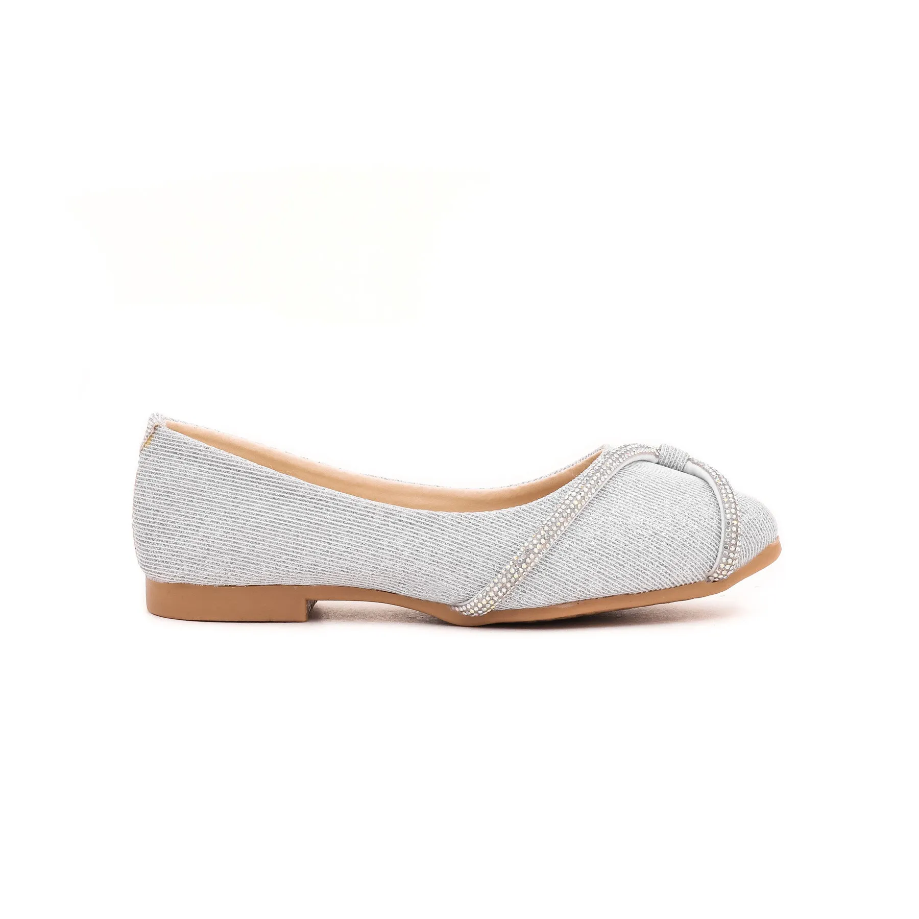 Girls Silver Formal Pumps KD0683