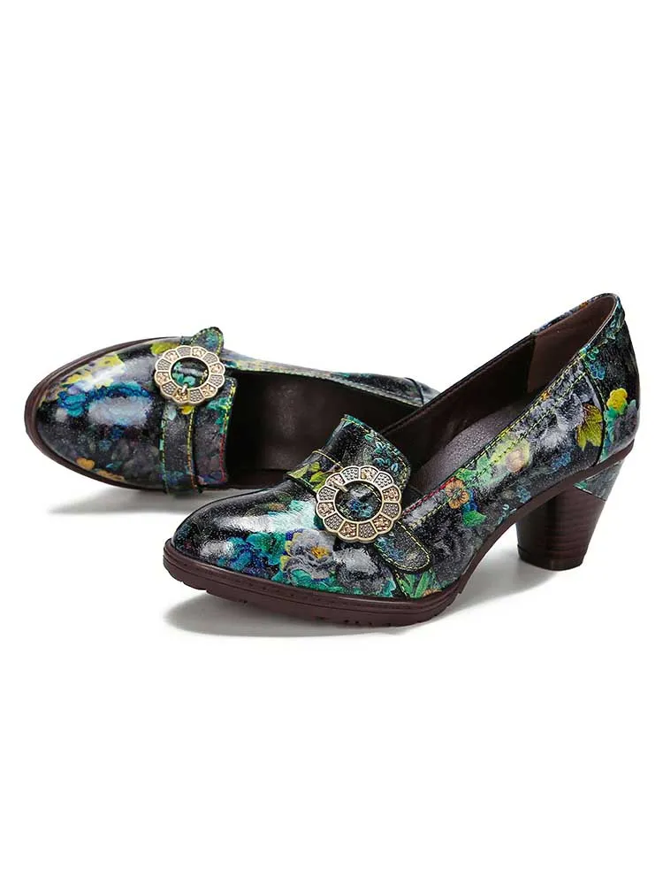 Hand Painted Colorful Elegant Shoes