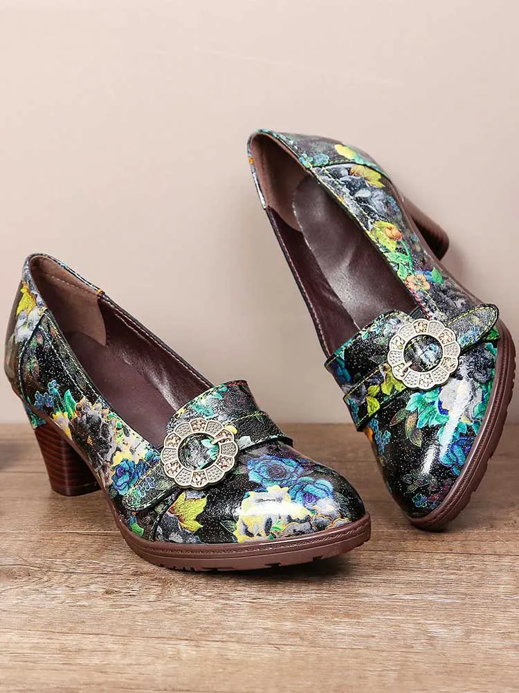 Hand Painted Colorful Elegant Shoes
