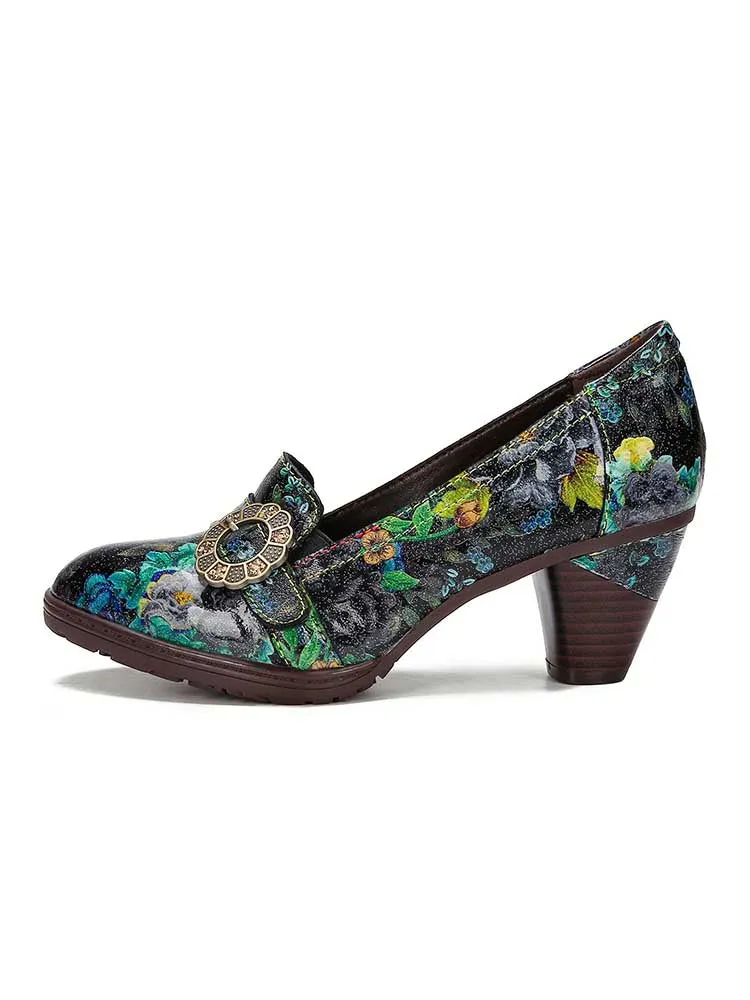 Hand Painted Colorful Elegant Shoes