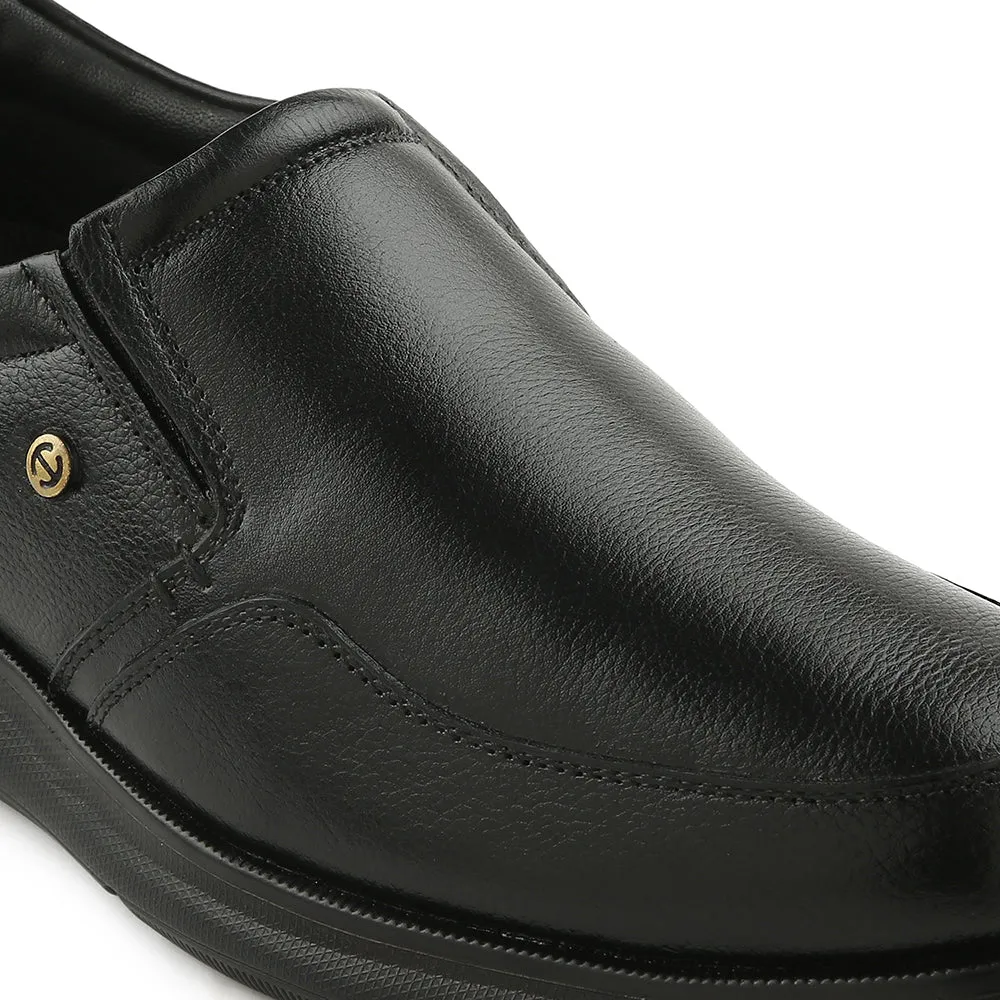 Healers Black Casual Non Lacing Moccasin For Men S984-01 By Liberty