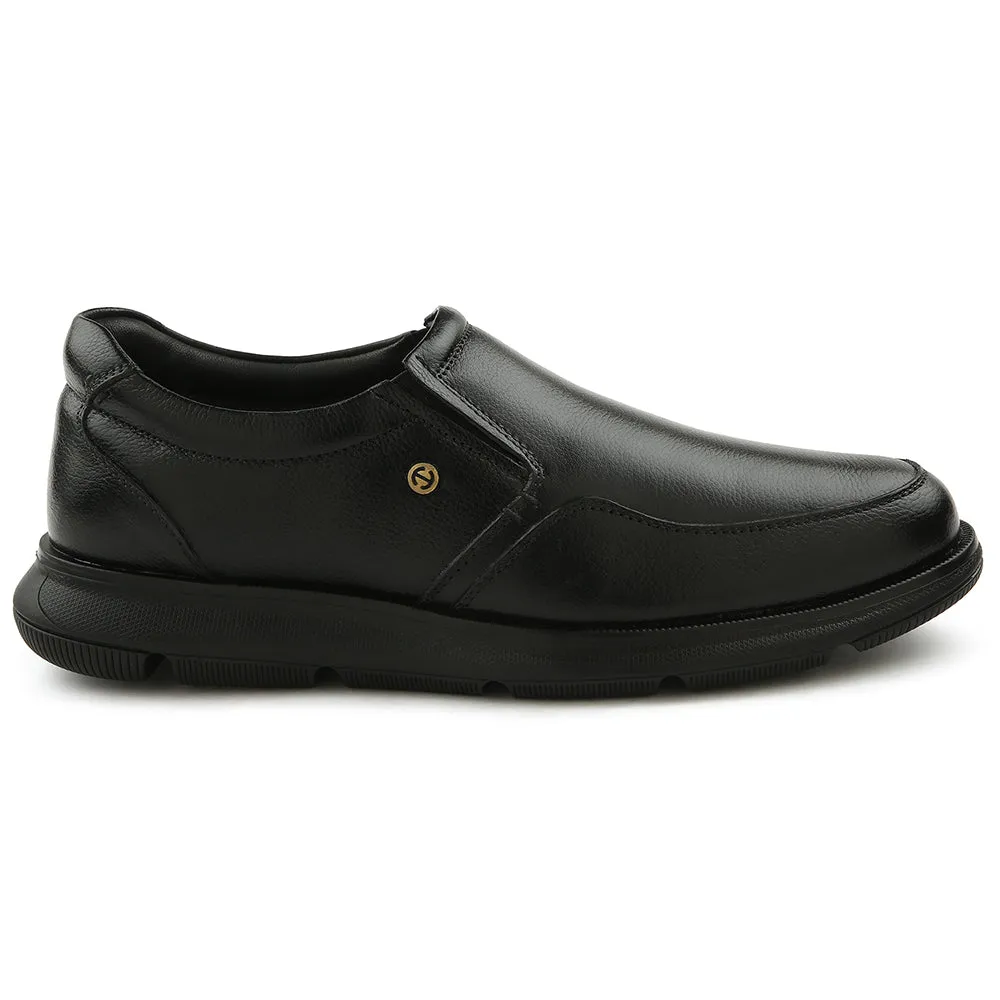 Healers Black Casual Non Lacing Moccasin For Men S984-01 By Liberty