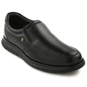 Healers Black Casual Non Lacing Moccasin For Men S984-01 By Liberty