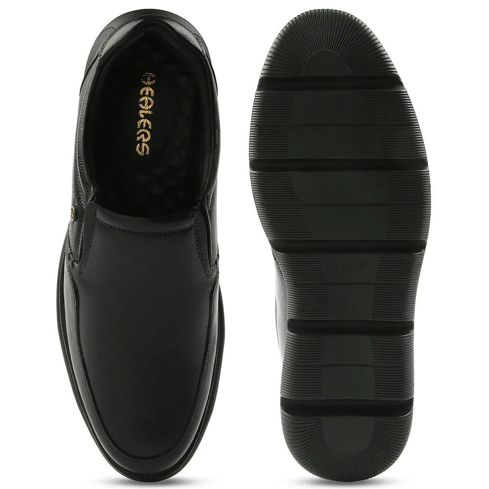 Healers Black Casual Non Lacing Moccasin For Men S984-01 By Liberty