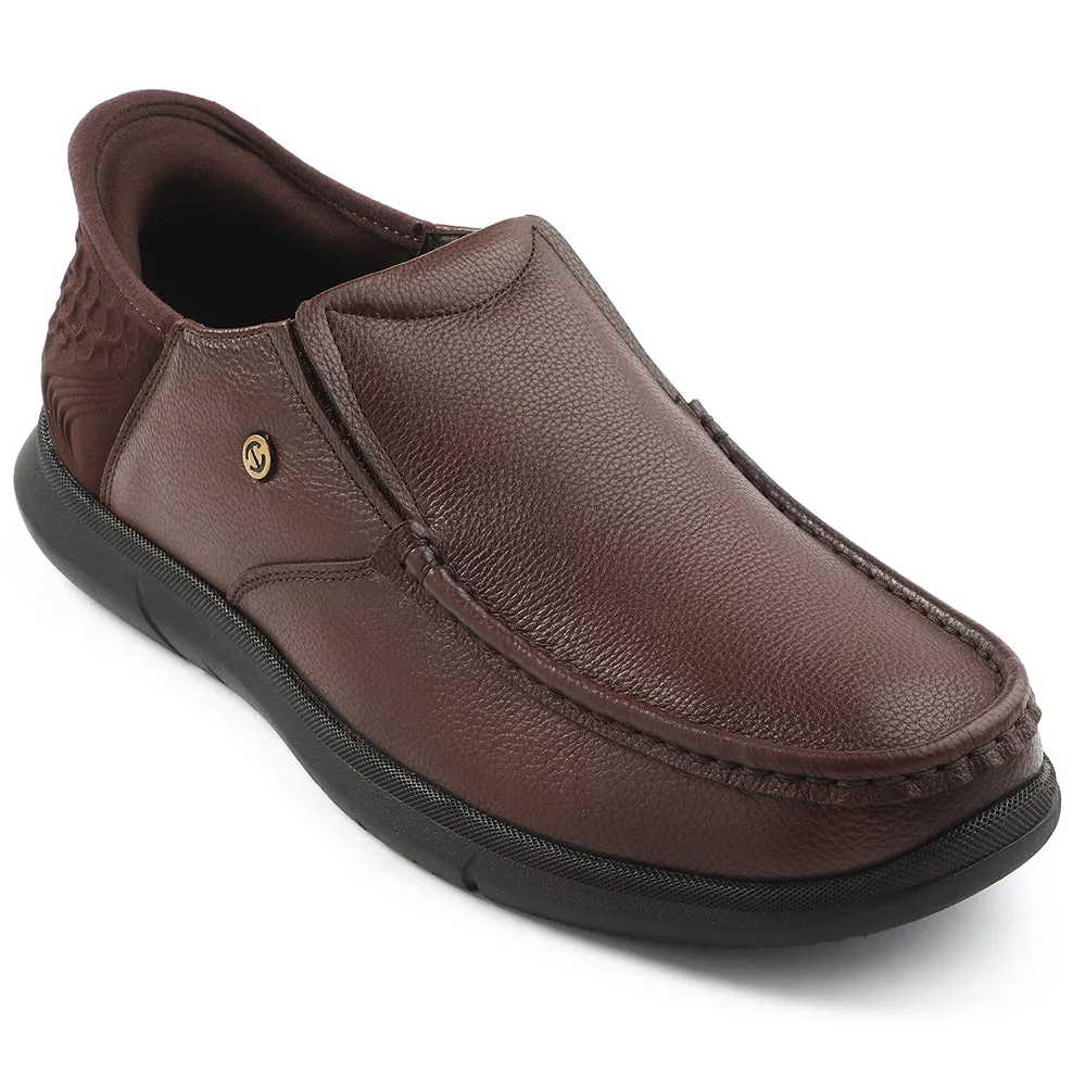 Healers Brown Formal Non Lacing Moccasin For Men S201-02 By Liberty