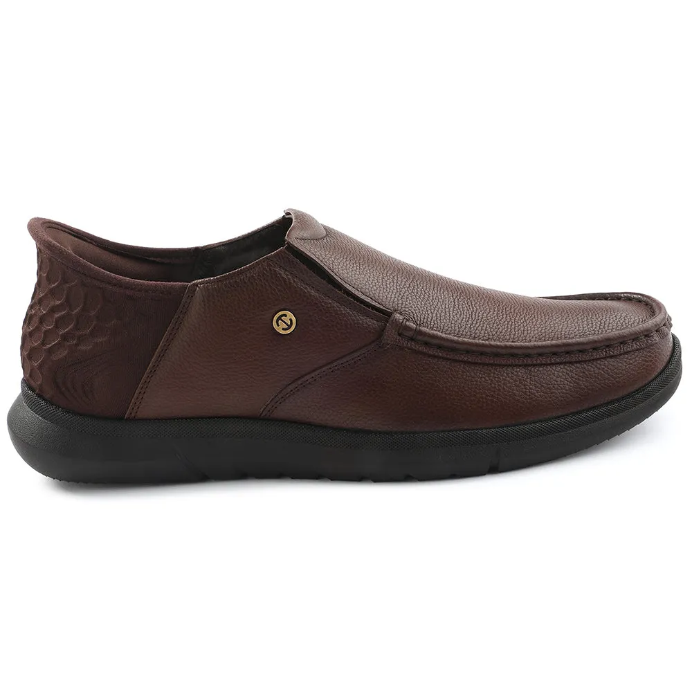 Healers Brown Formal Non Lacing Moccasin For Men S201-02 By Liberty