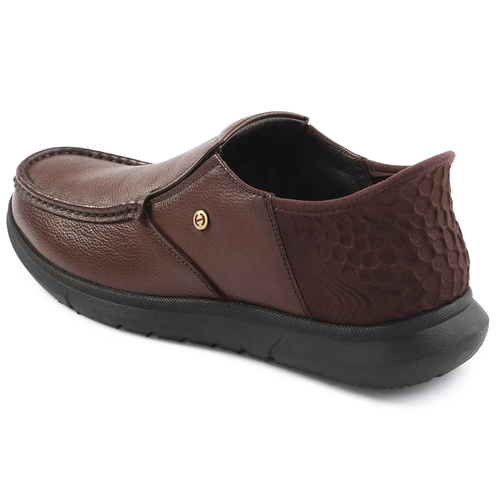 Healers Brown Formal Non Lacing Moccasin For Men S201-02 By Liberty