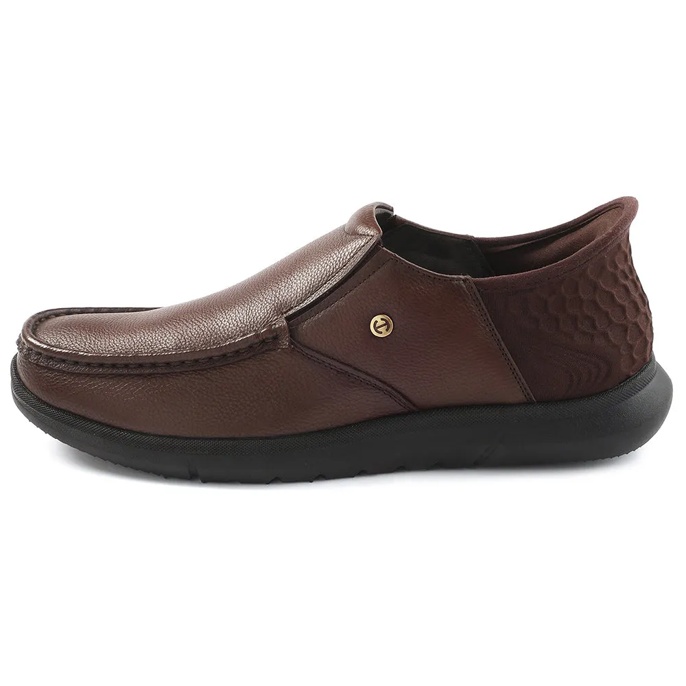 Healers Brown Formal Non Lacing Moccasin For Men S201-02 By Liberty