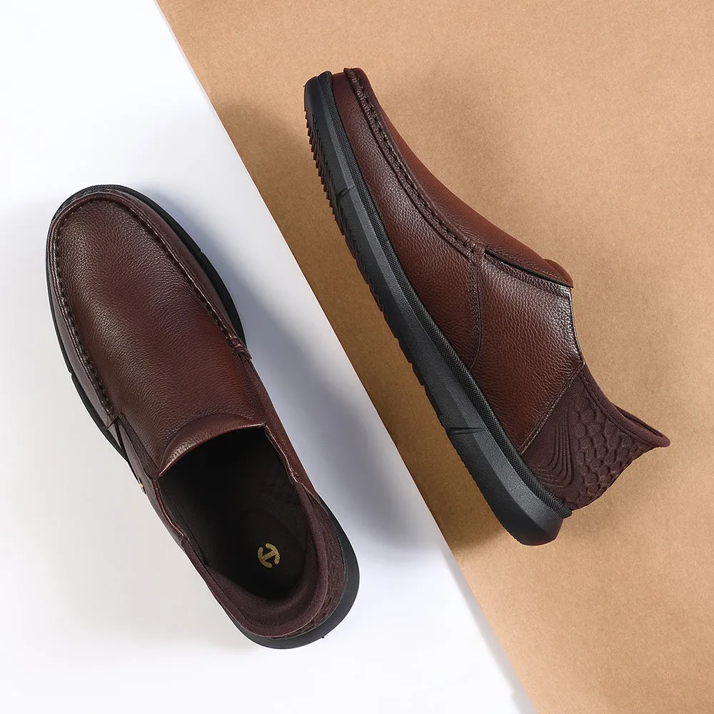 Healers Brown Formal Non Lacing Moccasin For Men S201-02 By Liberty