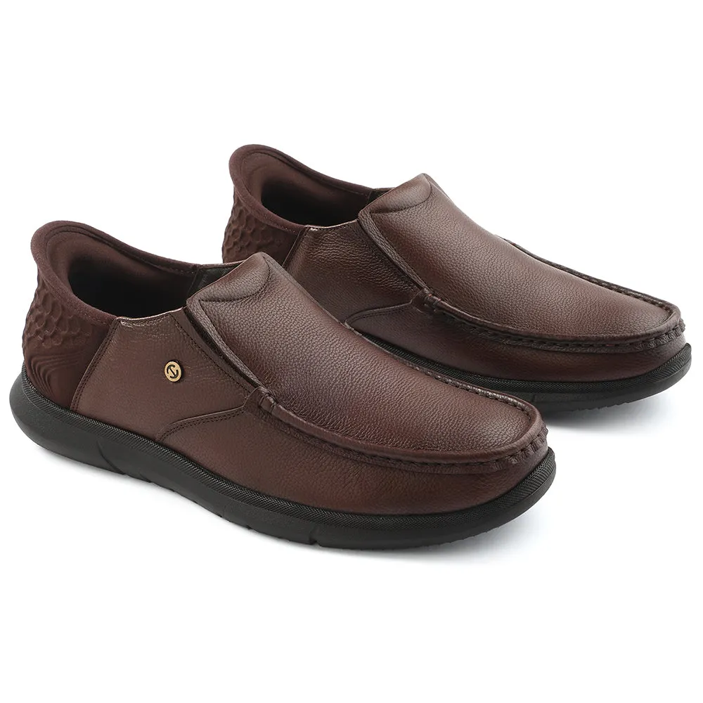 Healers Brown Formal Non Lacing Moccasin For Men S201-02 By Liberty