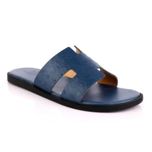 Hermes Men Slipper Oran Navy Blue