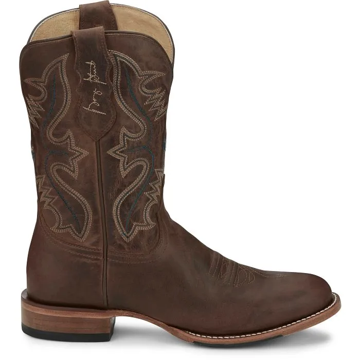 Justin Mens Wells Round Toe Western Boots Style GR8017