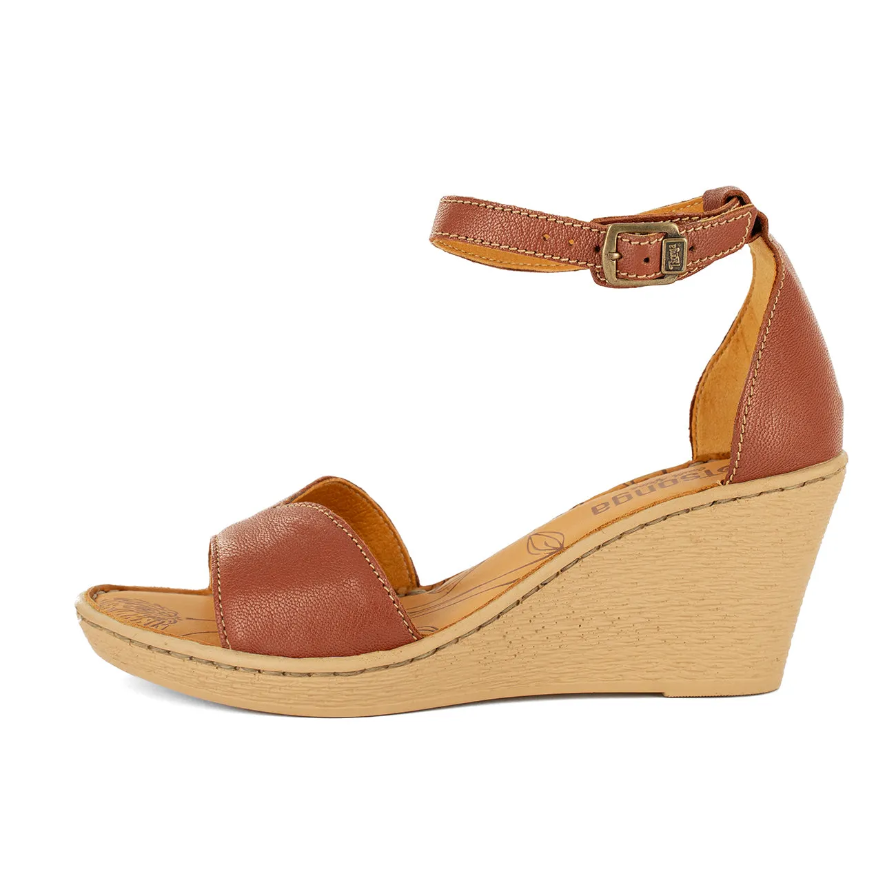 Kano : Ladies Leather High-Heel Sandal in Suede Cayak