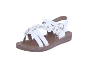 KID'S SHOES WHITE PU LEATHER SANDALS ALBANY-26K