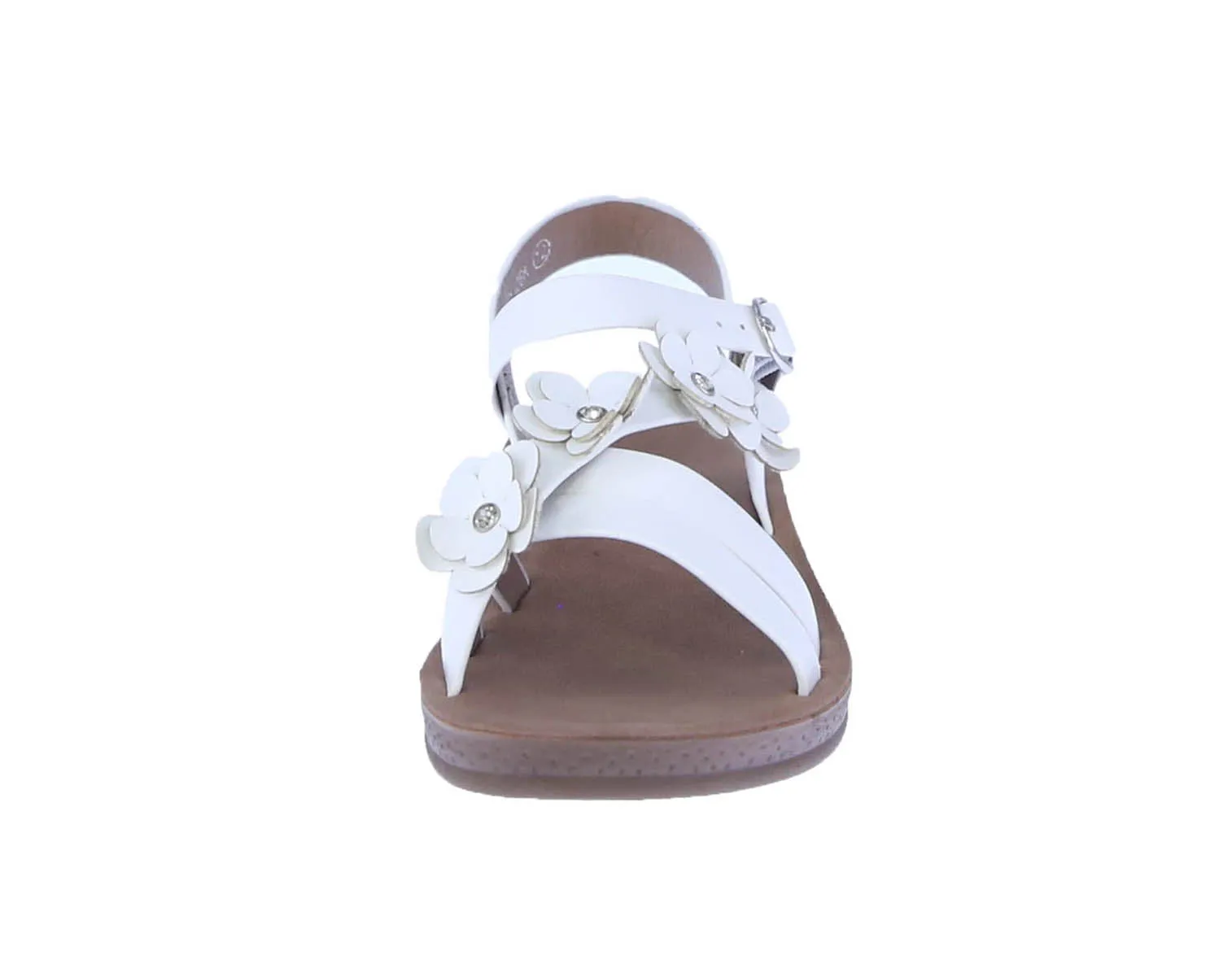 KID'S SHOES WHITE PU LEATHER SANDALS ALBANY-26K