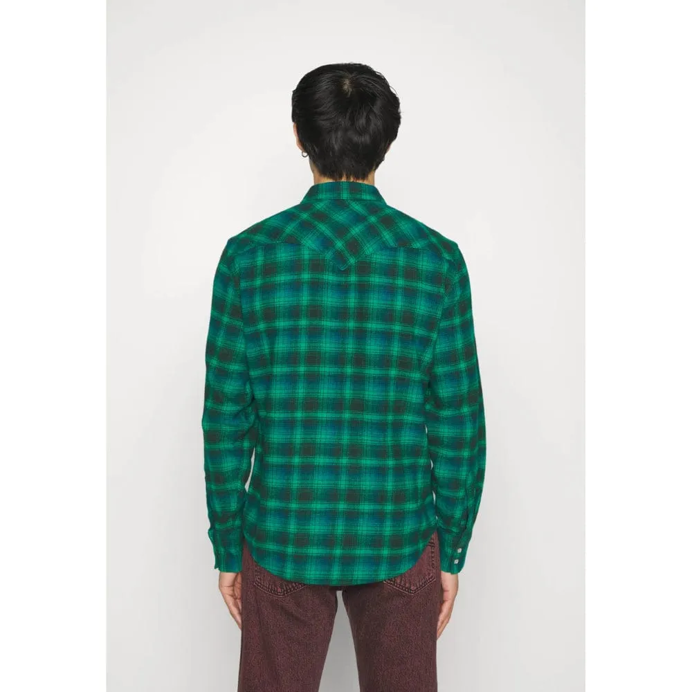 Levi's Barstow Western Standard Plaid Shirt in Sporting Green