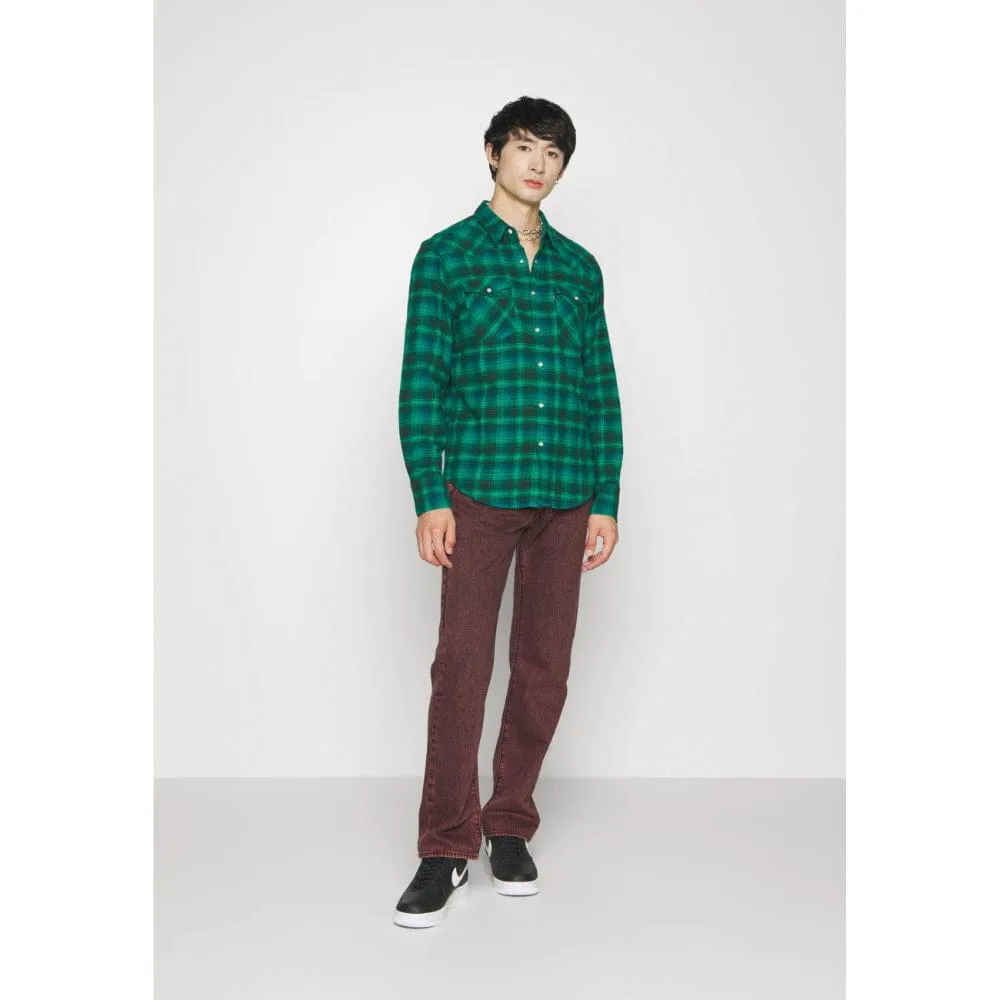 Levi's Barstow Western Standard Plaid Shirt in Sporting Green
