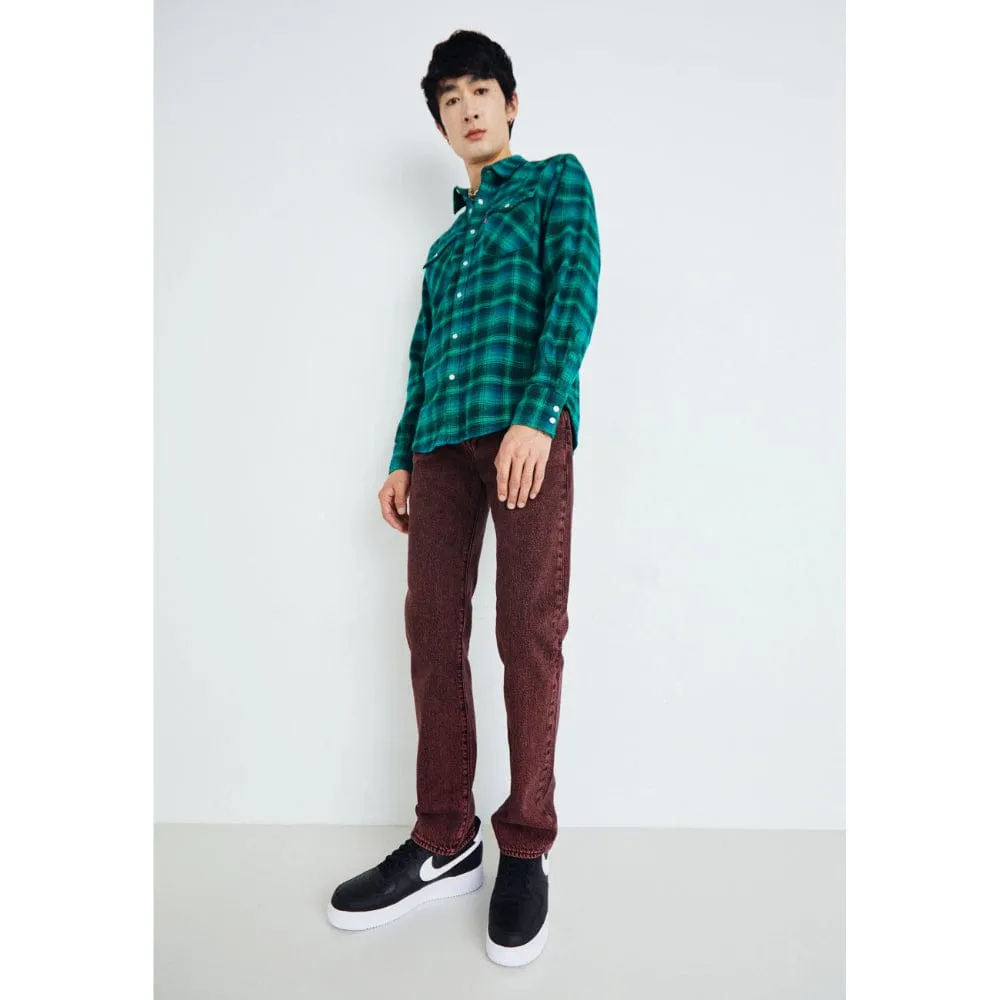 Levi's Barstow Western Standard Plaid Shirt in Sporting Green