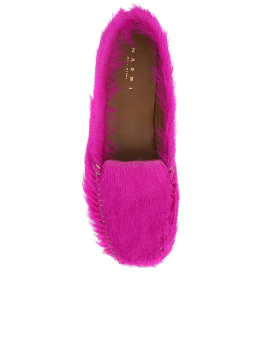 Longhaired Calf Leather Moccasins