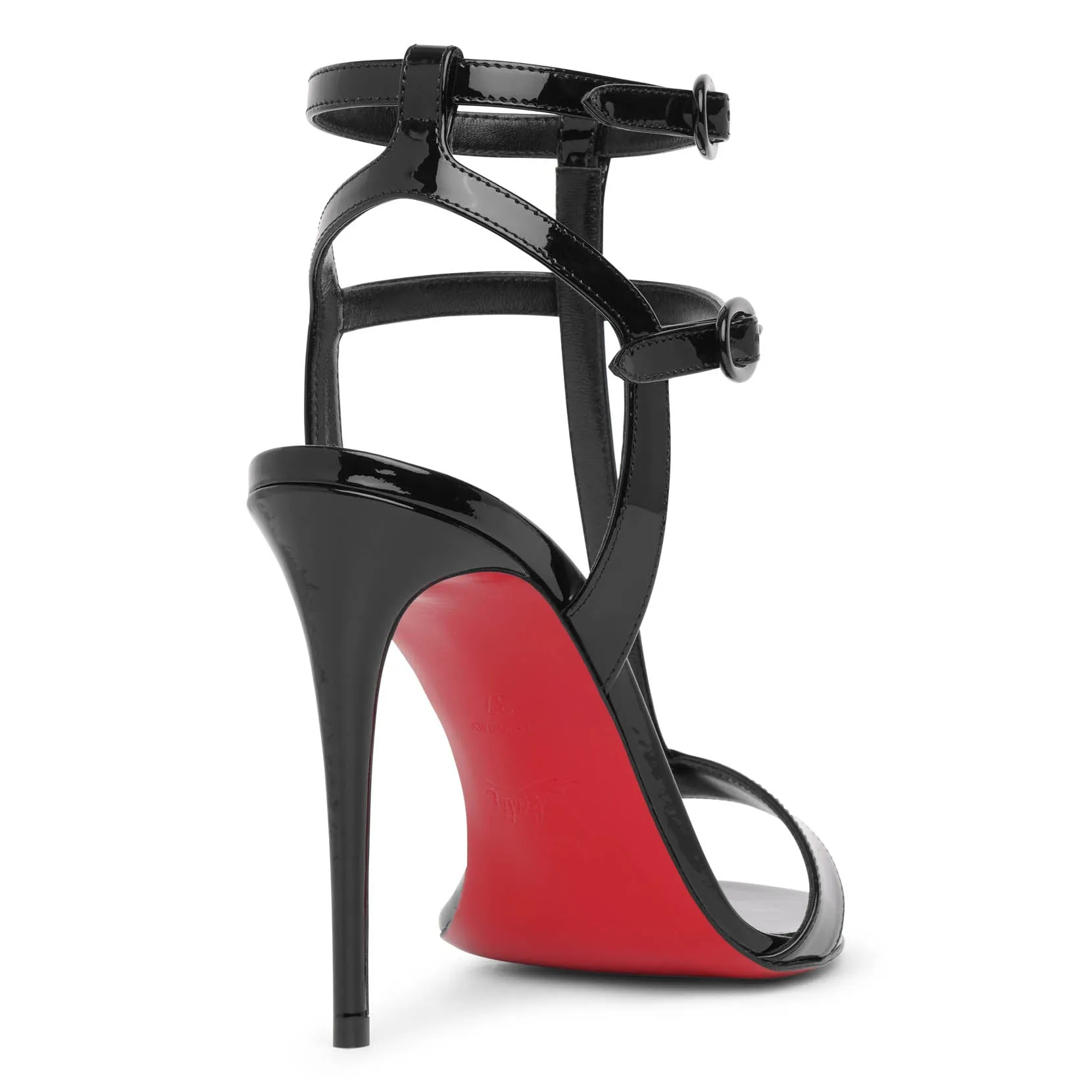 Mara 100 patent black sandals