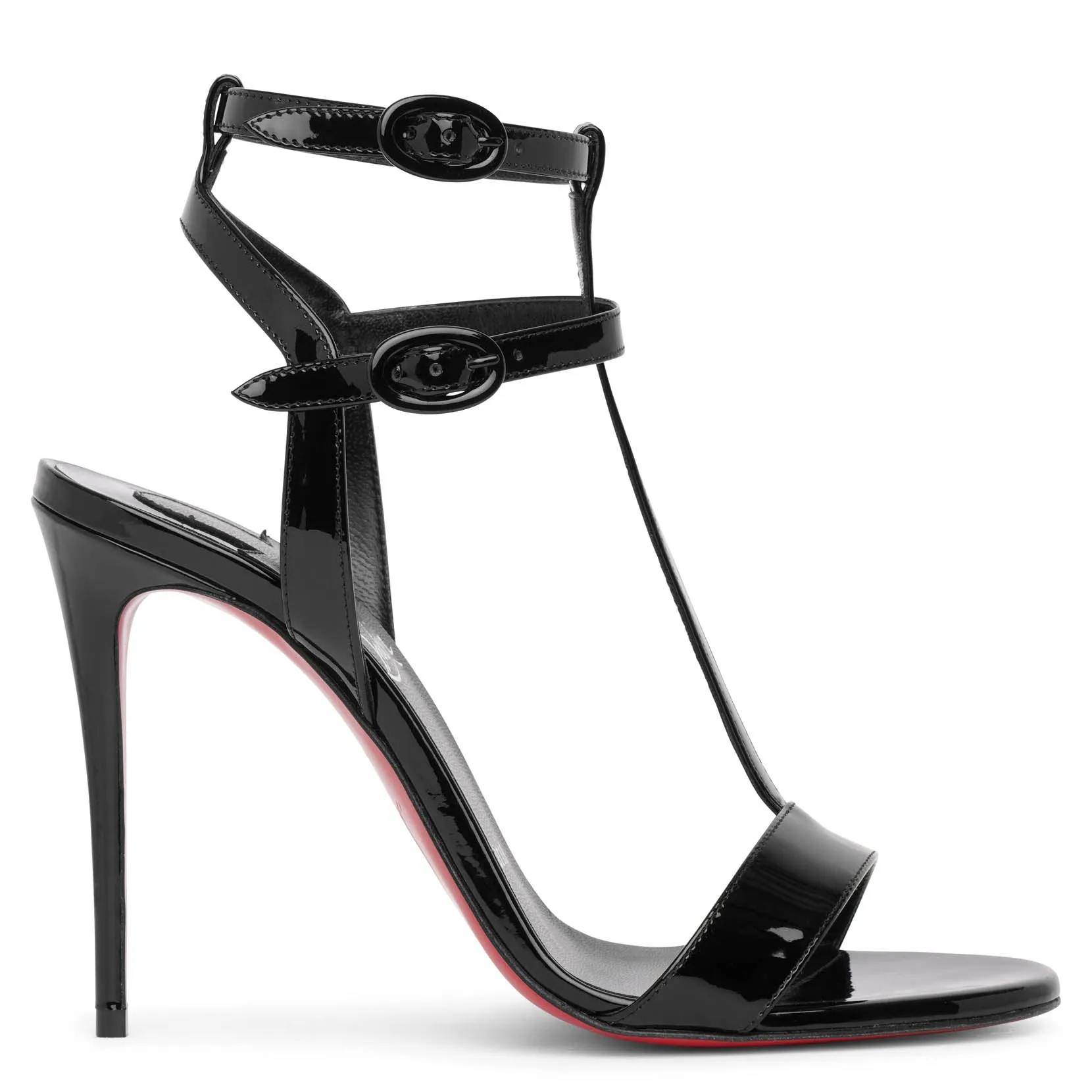 Mara 100 patent black sandals